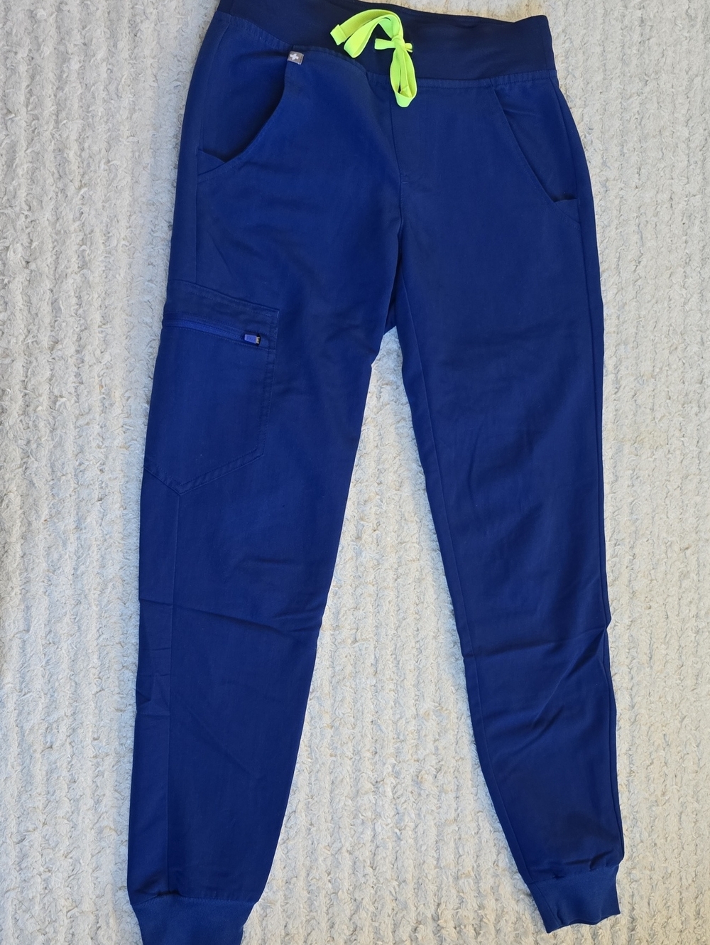 XXS Electric Blue Figs One Pocket Top And Joggers